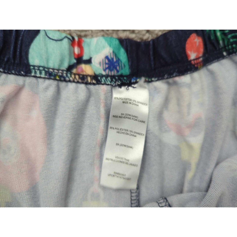 Disney 100th Anniversary Pajama Set Womens 3X PLUS Blue Sleepwear - Picture 8 of 13